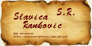 Slavica Ranković vizit kartica